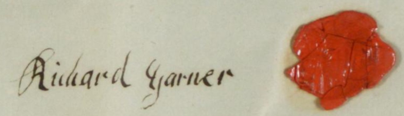 Signature of Richard Garner senior